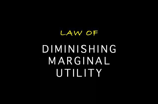 Law of diminishing marginal utility