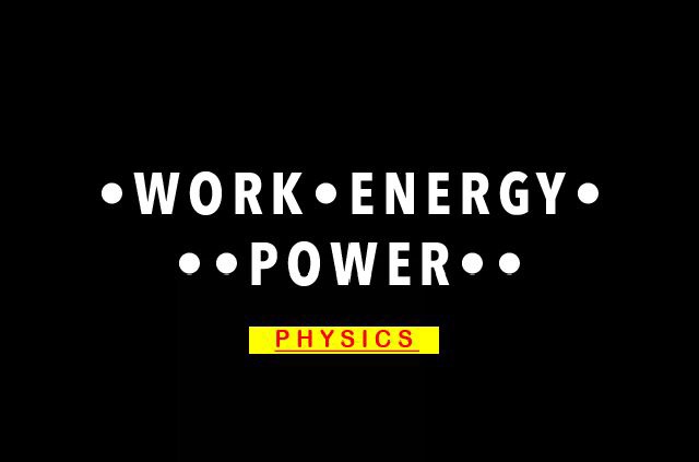 Work, Energy