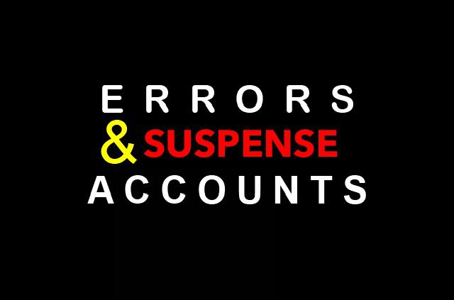 Errors And Suspense Accounts